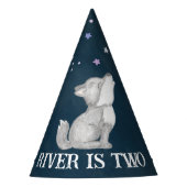 Kleine wolf thema verjaardagsfeestje gedrukt feesthoedjes (Voorkant)