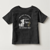 Kleine wolf thema verjaardagsfeestje gedrukt kinder shirts (Voorkant)