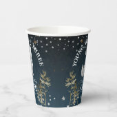 Kleine wolf thema verjaardagsfeestje monogrammed papieren bekers (Links)