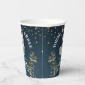 Kleine wolf thema verjaardagsfeestje monogrammed papieren bekers (Rechts)