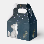 Kleine wolf thema verjaardagsfeestje wilde één bedankdoosjes (Achterkant)