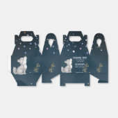 Kleine wolf thema verjaardagsfeestje wilde één bedankdoosjes (Uitgevouwen)