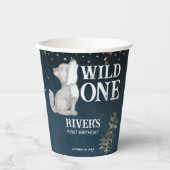Kleine wolf thema verjaardagsfeestje wilde één papieren bekers (Voorkant)