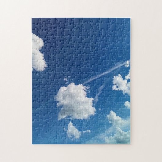 Kleine wolken, in het licht - Foto Legpuzzel (Verticaal)