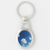 Kleine wolken in het licht sleutelhanger (Voorkant)
