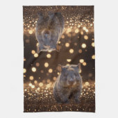 Kleine Wombat Dromen, Theedoek (Verticaal)