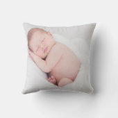 "Kleine wonder: gepersonaliseerde baby jongen foto Kussen (Achterkant)