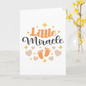 Kleine wondervoetafdrukken Baby Kaart (Gele Bloem)