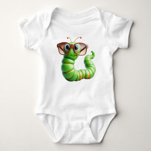 Kleine worm Unisex Romper (Voorkant)