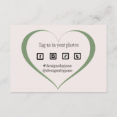 Kleine zakelijke coupon Roze Dank u Kaart invoegen (Achterkant)