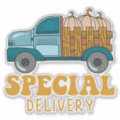 Kleine Zakelijke Herfst Sticker (Voorkant)