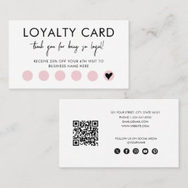 Kleine Zakelijke QR Code Loyalty Beloning Korting Visitekaartje