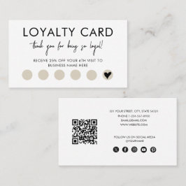 Kleine Zakelijke QR Code Loyalty Beloningskaart Ko Visitekaartje