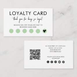 Kleine Zakelijke QR Code Loyalty Beloningskaart Ko Visitekaartje