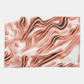 Kleine zalm tot rode langgolvende sporen op wit fo theedoek (Horizontaal)