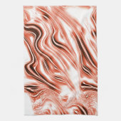 Kleine zalm tot rode langgolvende sporen op wit fo theedoek (Verticaal)