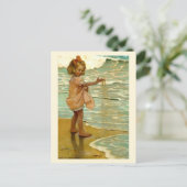 Kleine zandkorrels briefkaart (Staand voorkant)