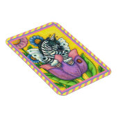 KLEINE ZEBO WHIMSYNICKER, ZEBRA UNICORN Fantasy Magneet (Rechterzijde)