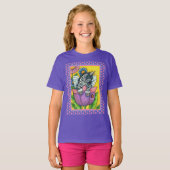 KLEINE ZEBO WHIMSYNICKER, ZEBRA UNICORN Fantasy T-shirt (Voorkant volledig)