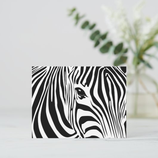 Kleine Zebra Briefkaart (Staand voorkant)