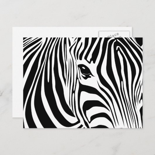 Kleine Zebra Briefkaart (Voorkant / Achterkant)