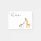 Kleine Zebra en Giraffe Post-it® Notes (Voorkant)