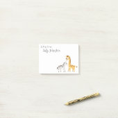Kleine Zebra en Giraffe Post-it® Notes (Op bureau)