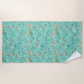 Kleine Zee met schildpadden en zandmonogram ID696 Strandlaken (Voorkant)