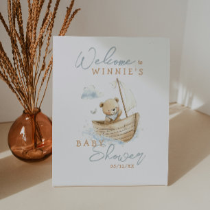 Kleine Zeeman Teddybeer Welkom Baby Borrel Reclamebord Met Voetstuk