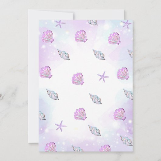 Kleine zeemeerdag onder de Zee Partij Kaart (Achterkant)