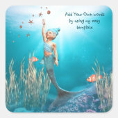 kleine zeemeermin 1 Sticker (Voorkant)