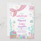 Kleine Zeemeermin 1e Verjaardag Kaart (Voorkant)