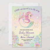 Kleine Zeemeermin Baby shower Kaart (Voorkant)