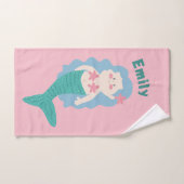 Kleine zeemeermin bad handdoek (Handdoek)