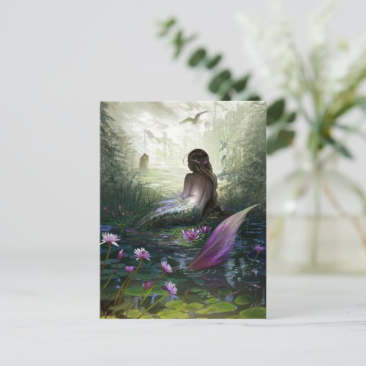 Kleine Zeemeermin Briefkaart (Staand voorkant)