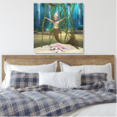 Kleine Zeemeermin Canvas Afdruk (Insitu (Slaapkamer))