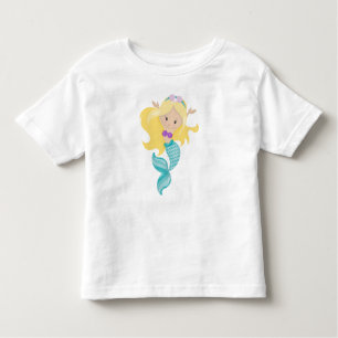 Kleine zeemeermin, Cute Mermaid, Blonde Hair, Shel Kinder Shirts