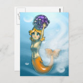 Kleine zeemeermin en brauwvis briefkaart (Voorkant / Achterkant)