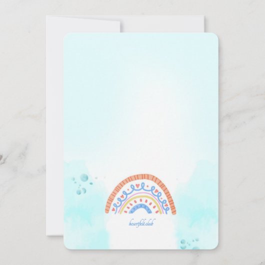 Kleine Zeemeermin en Vrienden van Birthday Kaart (Achterkant)