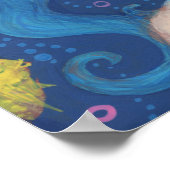 Kleine Zeemeermin, Fantastische kunst onder water, Poster (Hoek)