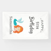 Kleine Zeemeermin Feest thema Banner (Horizontaal)