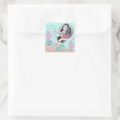 Kleine Zeemeermin Foto Sticker Brunette 2 (Tas)