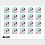Kleine Zeemeermin Foto Sticker Brunette 4 (Vel)