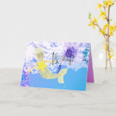 Kleine Zeemeermin "Happy Birthday" Kaart (Gele Bloem)