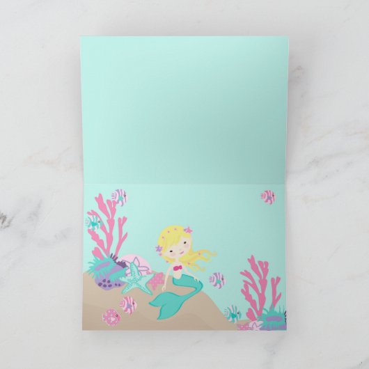 Kleine Zeemeermin Kaart 2C Blonde (Binnen)