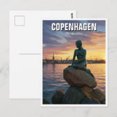 Kleine Zeemeermin Kopenhagen Denemarken Reizen Briefkaart (Voorkant / Achterkant)