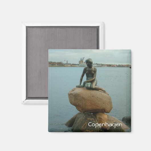 Kleine Zeemeermin - Kopenhagen Magneet (Voorkant / Achterkant)