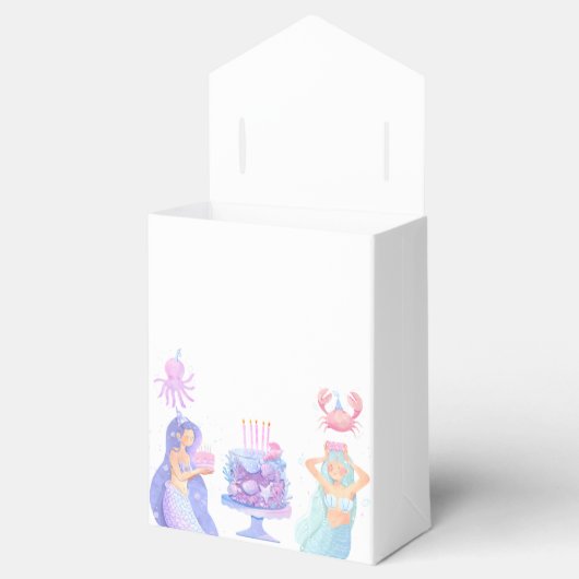 Kleine Zeemeermin Magisch Baby shower Bedankdoosjes (Geopend)