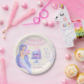 Kleine Zeemeermin Magisch Onder het zee Verjaardag Papieren Bordje (Feest)