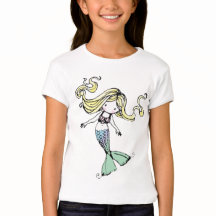 Kleine Zeemeermin Meisjes Baby Pop Shirt